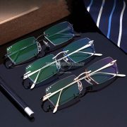 Gọng kính cận không viền càng lá dừa V41