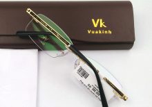 Gọng kính cận không viền càng lõi thạch anh VK-22