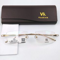 Alternative view of Gọng kính cận titan không viền càng đôi VK-40