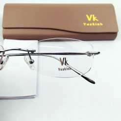 Alternative view of Gọng kính cận titan không viền hoa anh đào mạ bạch kim VK-8