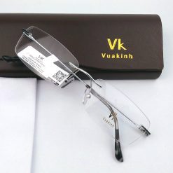 Alternative view of Gọng kính cận titan không viền VK gọng tăm mạ bạch kim VK-12