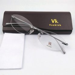 Alternative view of Gọng kính cận titan không viền VK phủ bóng VK-13