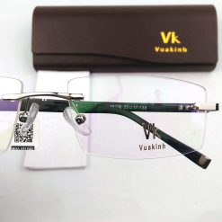 Alternative view of Gọng kính cận không viền càng 3 chấm vuông VK-18