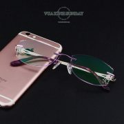Gọng kính cận khoan titanium nữ VD199