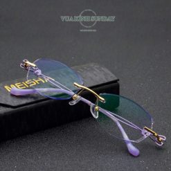 Alternative view of Gọng kính cận khoan titanium nữ VD200