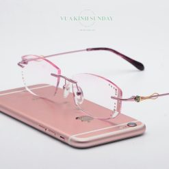 Alternative view of Gọng kính cận khoan titanium nữ VD208