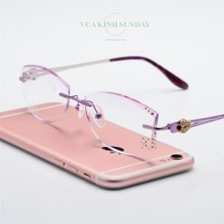 Alternative view of Gọng kính cận khoan titanium nữ VD223