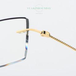Alternative view of Gọng kính cận khoan không viền titanium VD180