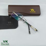 Kính cận gọng khoan không viền titan VKC60
