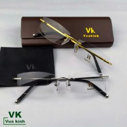 Alternative view of Gọng kính cận khoan không viền titan VK61