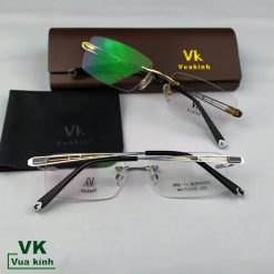 Alternative view of Gọng kính cận khoan không viền titan VK62
