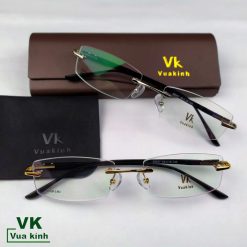 Alternative view of Gọng kính cận khoan không viền aluminum VK66