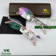 Gọng kính cận khoan không viền titan VK63