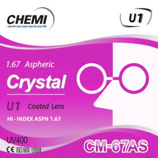 Tròng Chemi 1.67 Crystal U1 coated CM-67AS