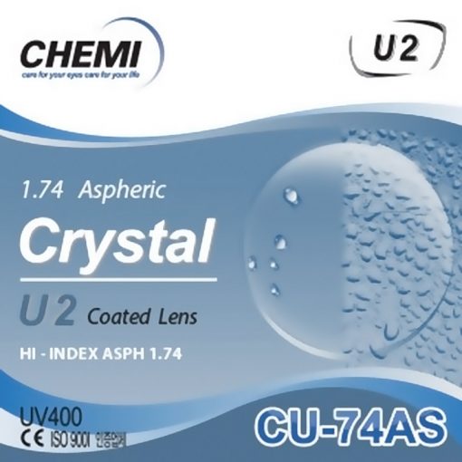 Tròng Chemi 1.74ASP Crystal U2 coated CU-74AS