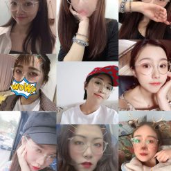 Gọng kính cận nữ màu hồng V310