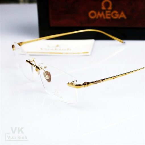 gọng kính omega mạ vàng 18k
