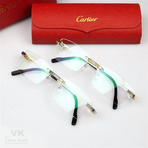 Kính không gọng Cartier Titanium bánh xe TT67