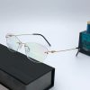 Gọng kính cận Titanium bọc vàng cao cấp lindberg