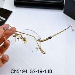 Alternative view of Gọng kính cận khoan CHROME HEARTS titanium V696