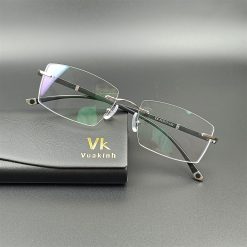 Gọng kính cận khoan không viền B04